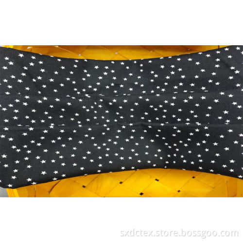 Sustainable Viscose Challis Star Pattern Shirting Fabric